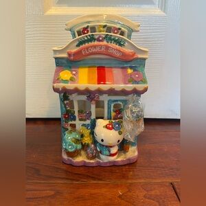 Blue Sky Clayworks Flower Shop Hello Kitty Ceramic Tea Light Figurine